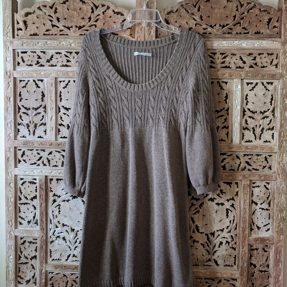 Old Navy tan sweater dress